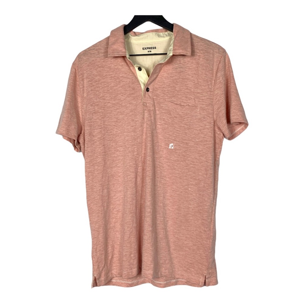 NWT Dusty Pink Express Short Sleeve Polo Shirt